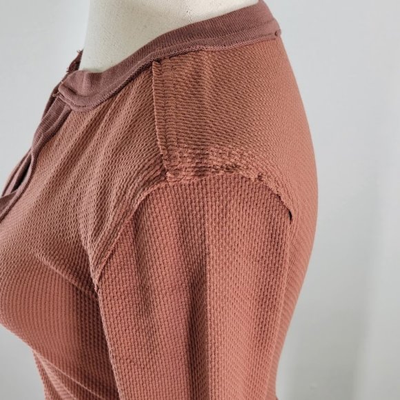 FREE PEOPLE / WTF mikah cuff thermal top Sz S NEW - Picture 5 of 11